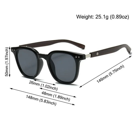 Trendy Retro Wood Grain Sunglasses - Polarized UV Protection for Men & Women, Perfect for Cycling & Outdoor Street Photography
