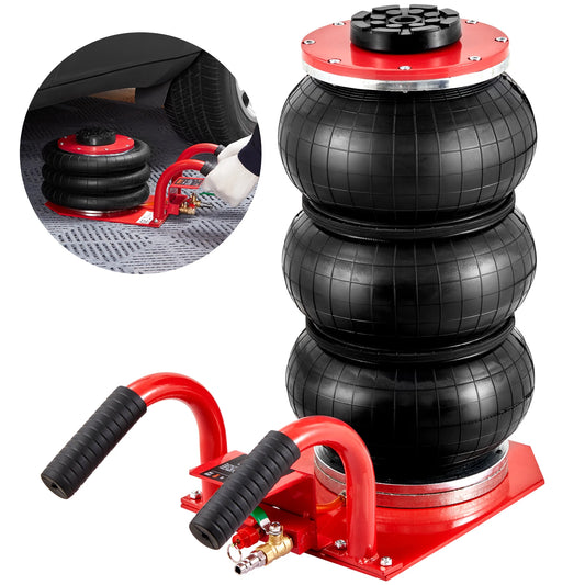 SucceBuy Triple Bag Air Jack 3 Ton/6600 lbs Capacity Portable Pneumatic Car Jack Heavy Duty&Quick Lifting for Garage Car Repair