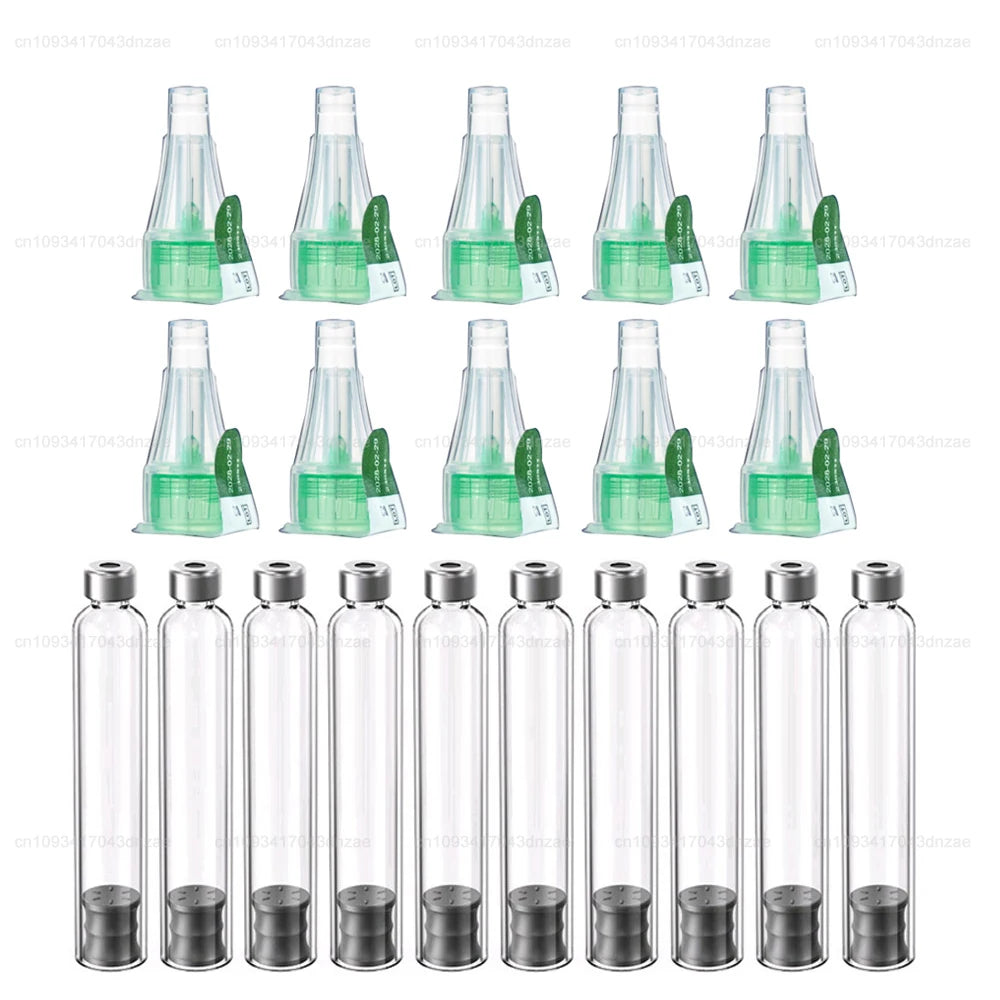 Adjustable Injection Pen Kit 3ml Sterile Empty Cartridges Cassette Bottle 4/6/8mm Disposable Pen Tip for Lilly Insulin Injection