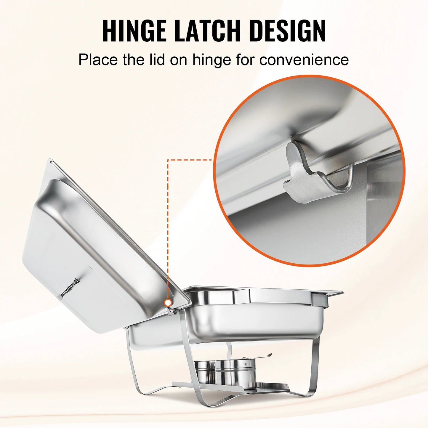 SucceBuy 8 QT Rectangle Chafing Dish 2/4/6 Packs w/ Full Size Pans Buffet Catering Warmer Server Folding Stand Fuel Holder Tray