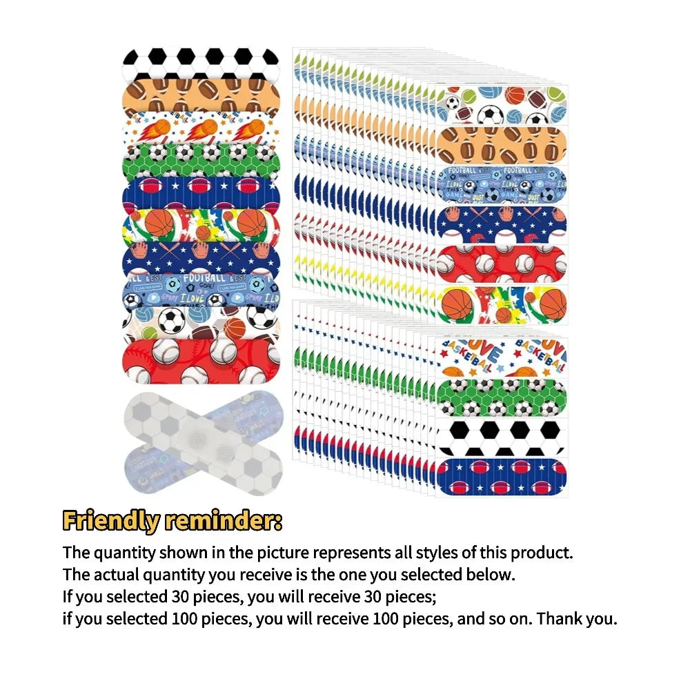 Hot 30/50/100 Pcs Kids Bandages Cute Cartoon Children's Adhesive Waterproof Breathable Band Aid Stickers Protection Girls Boys