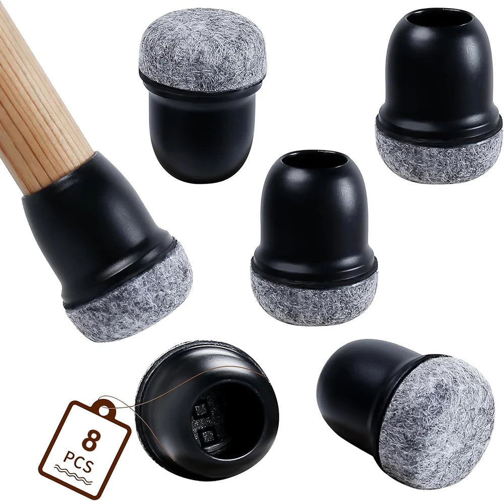 Chair Leg Floor Protectors Felt Foot Cover  Silicone Diagonal with Thick Wrap Felt Pads Furniture Table Feet  Protect Floors