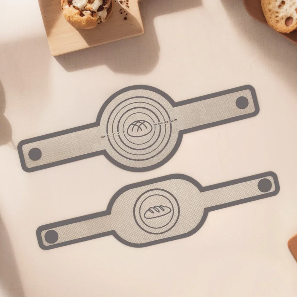 2Pcs Silicone Bread Sling for Dutch Oven Easy To Clean Non-Stick Silicone Baking Mat Platinum Silicone Baking Mat for Dutch Oven