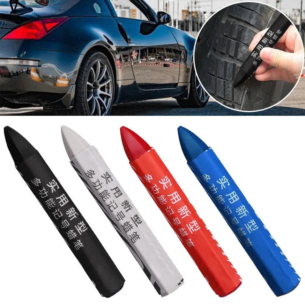 Crayon Marker For Tire Waterproof Paint Marker Pen Car Tyre Tread Care Portable Fade Resistant Tire Crayons For Stones Tile K8Z8