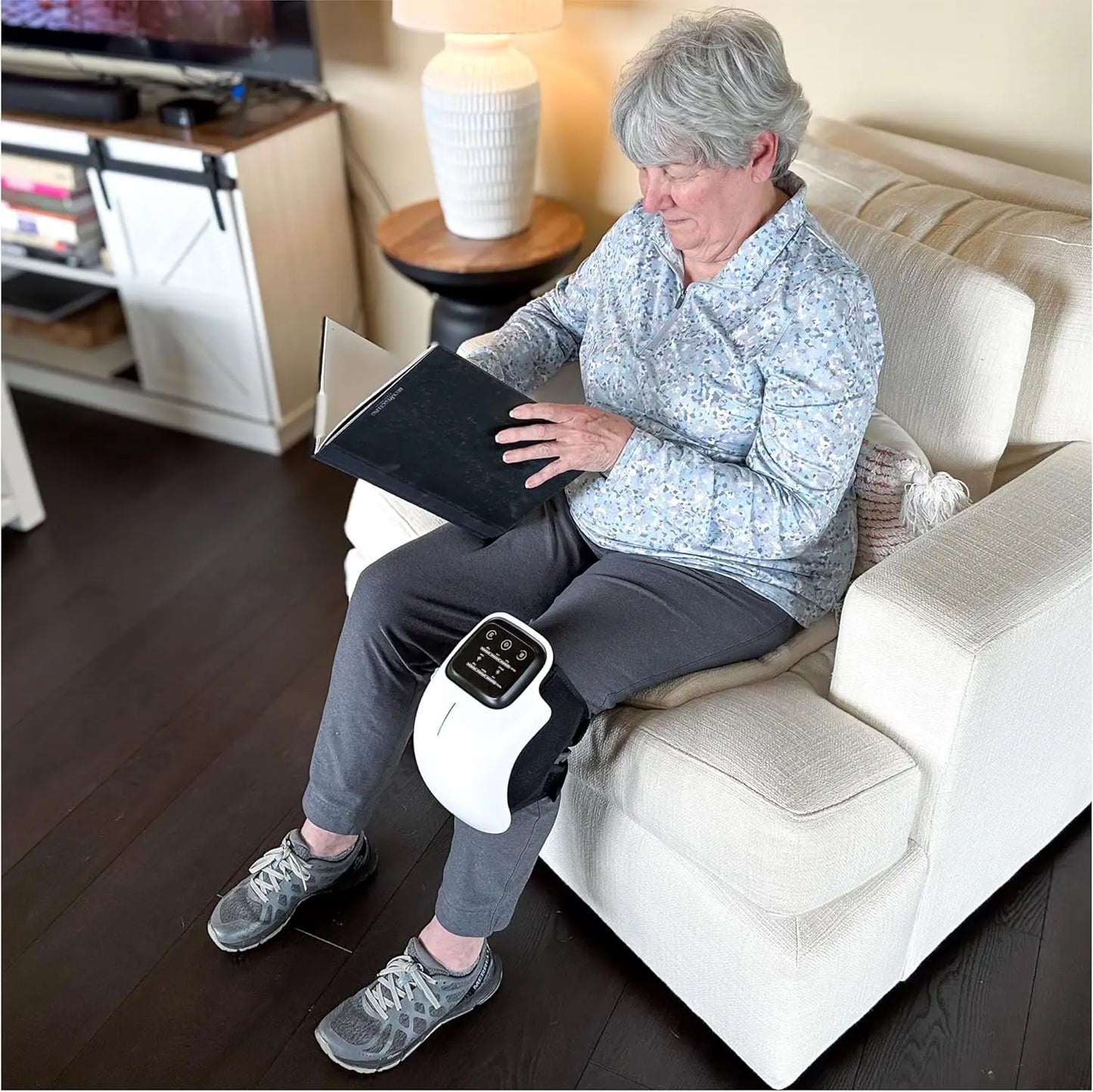 Protable Knee Massager Knee Joint Muscles Relaxtion Equipment Elbow Shoulder Massage Machine Easy to Use for Family and Friends
