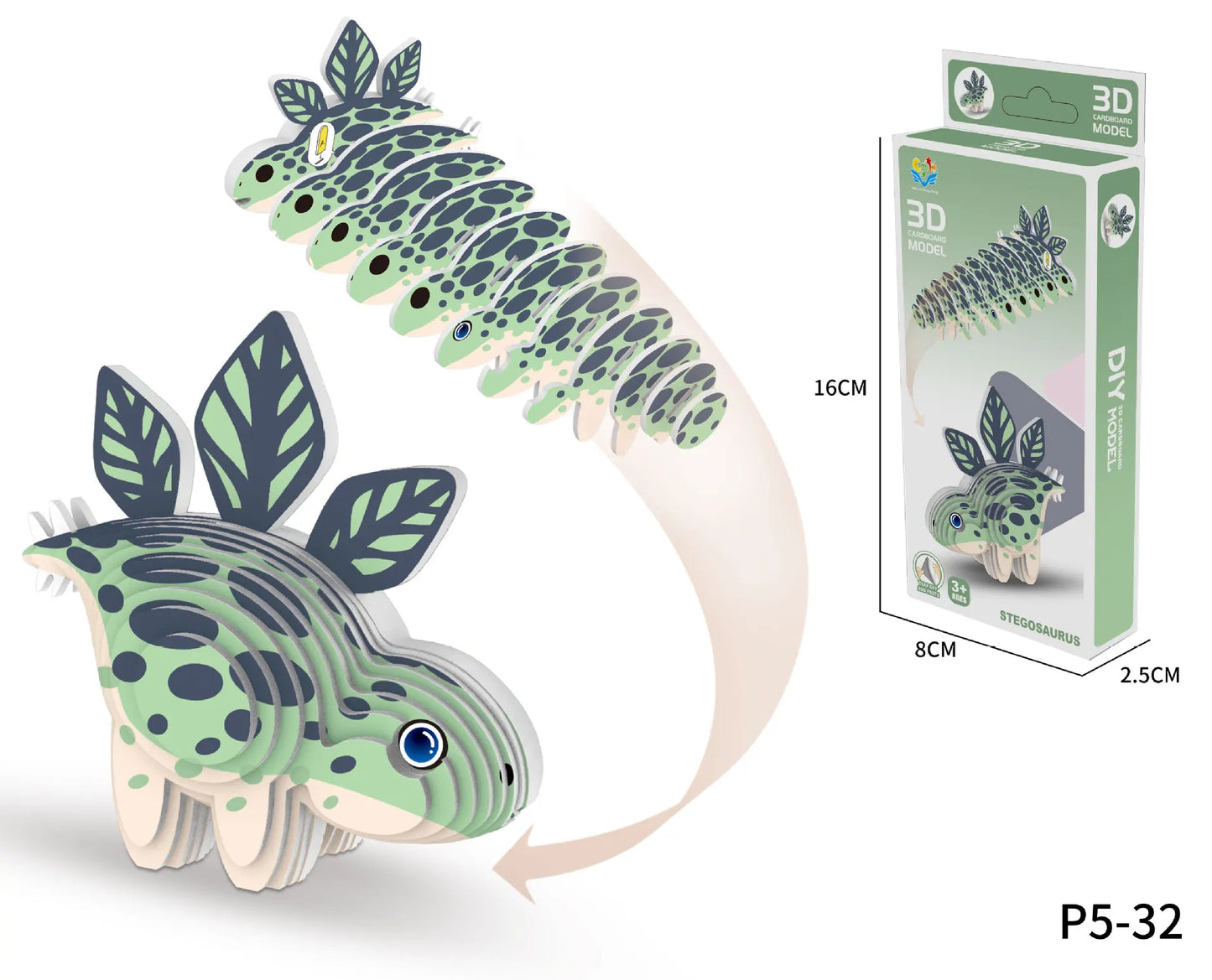 3D Animal Puzzle for Kids - DIY Dinosaur Ocean Safari Paper Crafts, Educational toy for Preschool Learning Activities