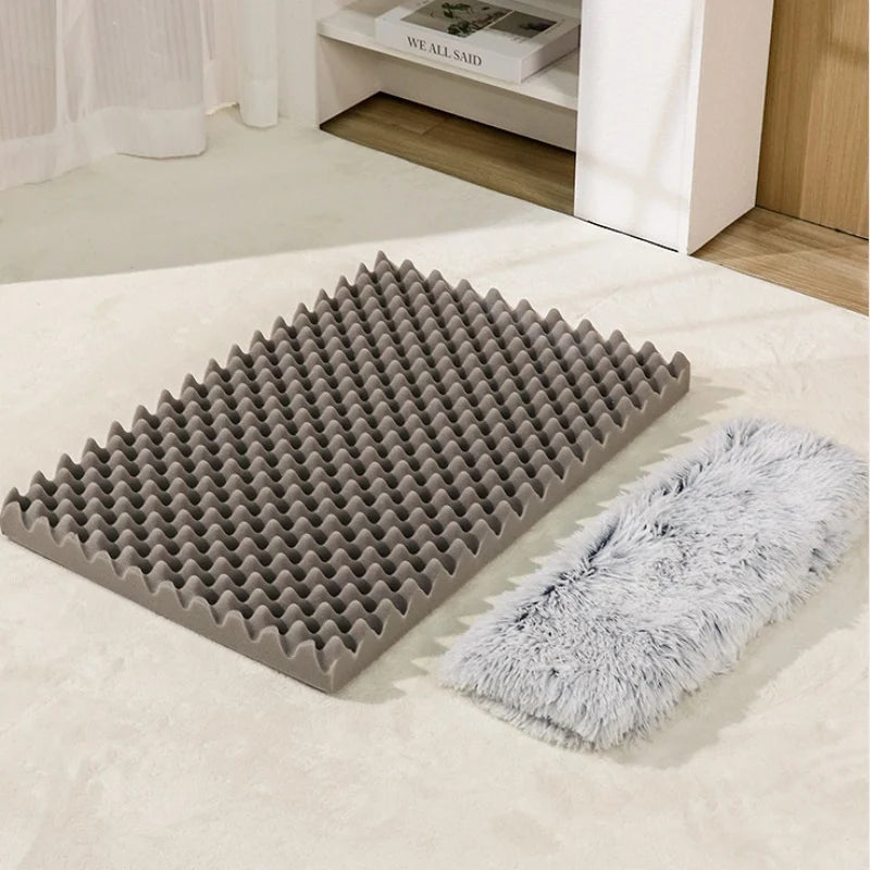 Ultra Plush Deluxe Orthopedic Foam Dog Bed Rectangular Pet Mattress Cushion with Removable Cover for Small to Large Dogs And Cat