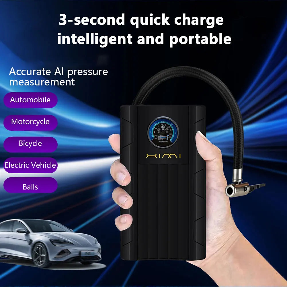 12V Electric Tire Inflator Quickly Inflate Cordless Tire Pump High Precision Portable Air Pump for Car Motorcycle Bicycle Tires
