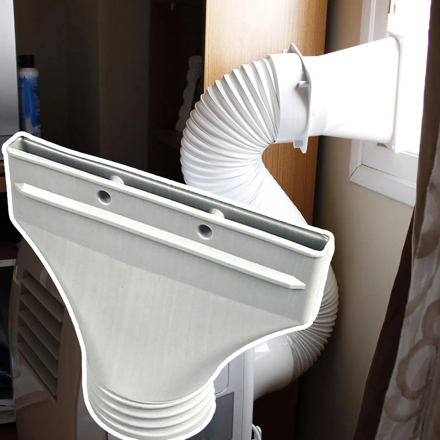 Portable Ac Hose Connector Portable Air Conditioner Hose Adapter Seal Vent Tube Kit for Air Conditioner Unit Duct Dryer Home Car