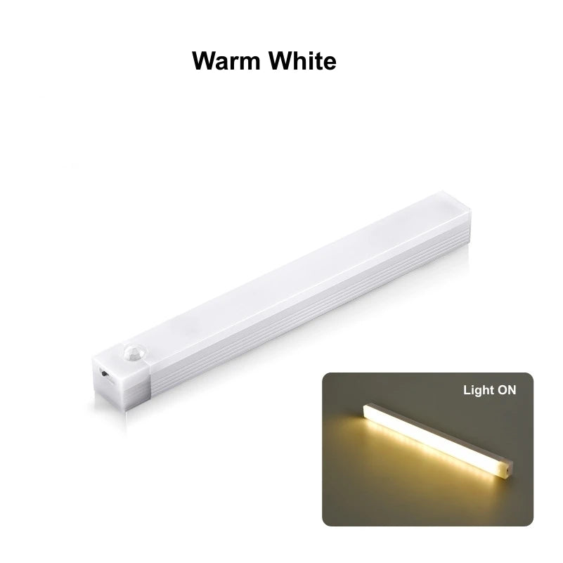 Wireless Motion Sensor Lamp LED Night Light USB Type C Rechargeable Cabinet Lamp for Kitchen Bedroom Wardrobe Staircase Lighting