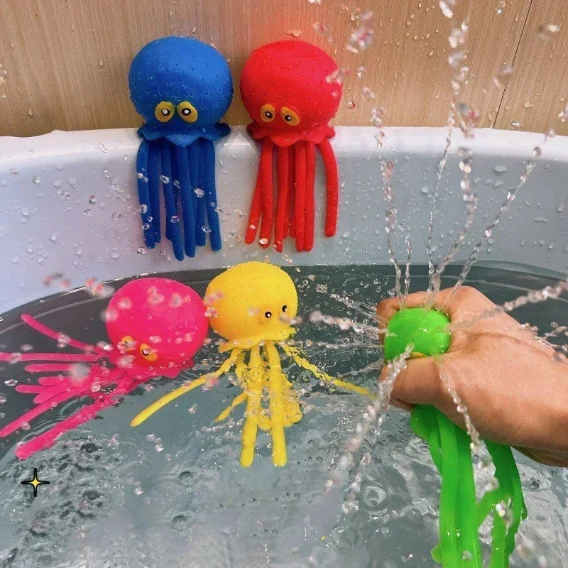 1/4pc Baby Bath Toys Sponge Water Absorbing Octopus Squeezing Stress Relief Toy Summer Swimming Play Water Bath Toy for Children