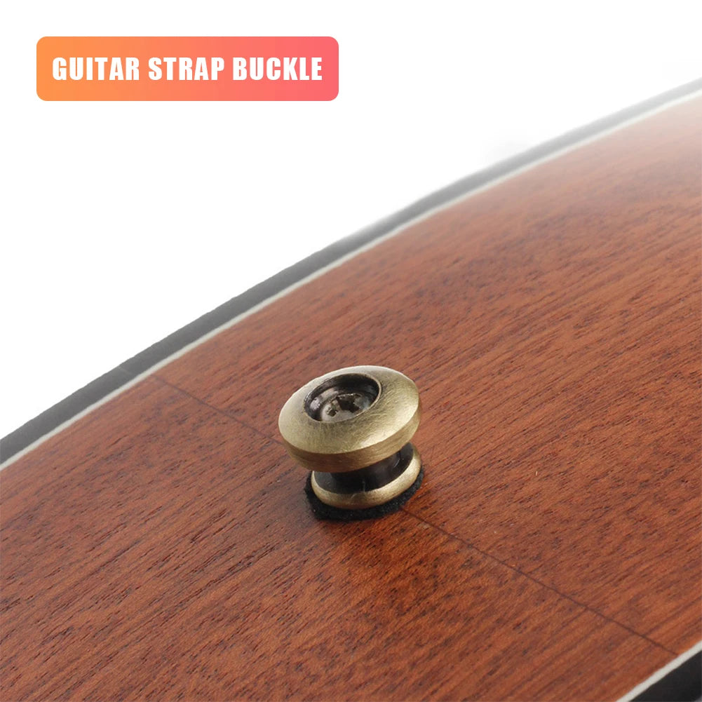 2Pcs Guitar Strap Button Mushroom Head Guitar Strap Lock Guitar Fixator Adjustable Metal for Guitar Bass Ukulele