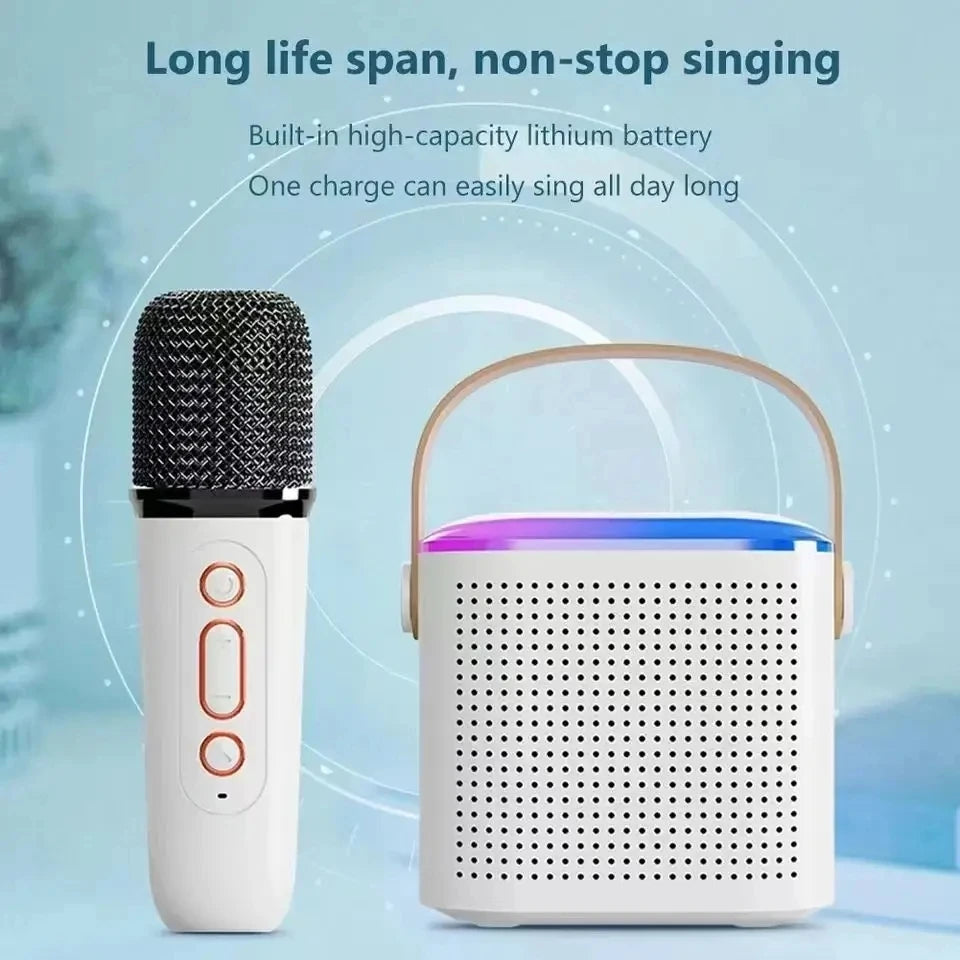 Karaoke Wireless Portable Bluetooth Speaker With Microphone Machine Mini Lamp Sound Box Music Small Caixa De Som Bocina Column