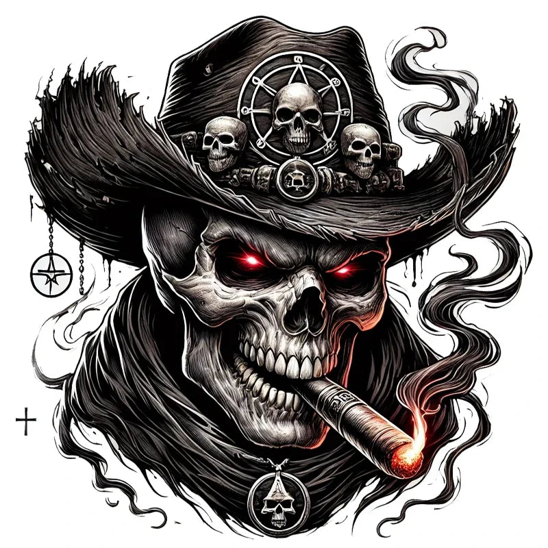Western Cowboy Skull Car Stickers Halloween decorations Decals For Car Bumper Windows Motorcycle Laptop Walls Car Accessories
