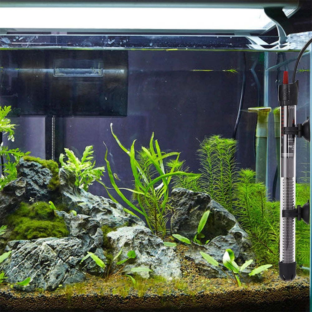 Aquarium Submersible Heater 300W W/ Thermometer Fish Tank Constant Temperature Rod for Freshwater & Saltwater Tank