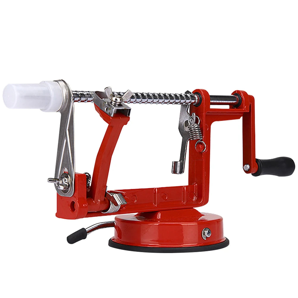 3 in 1 Apple Peeling Machine Rotary Fruit Peeler Slicing Machine Stainless Steel with Suction Base for Household Kitchen