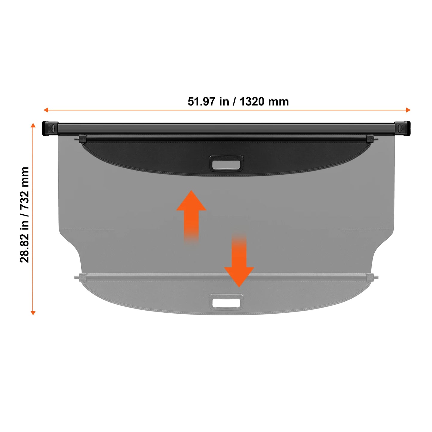 SucceBuy Retractable Cargo Cover Upgraded Waterproof Trunk Cover Security Shield Shade for Mazda CX-5 2017-2024 Rear Trunk Cover