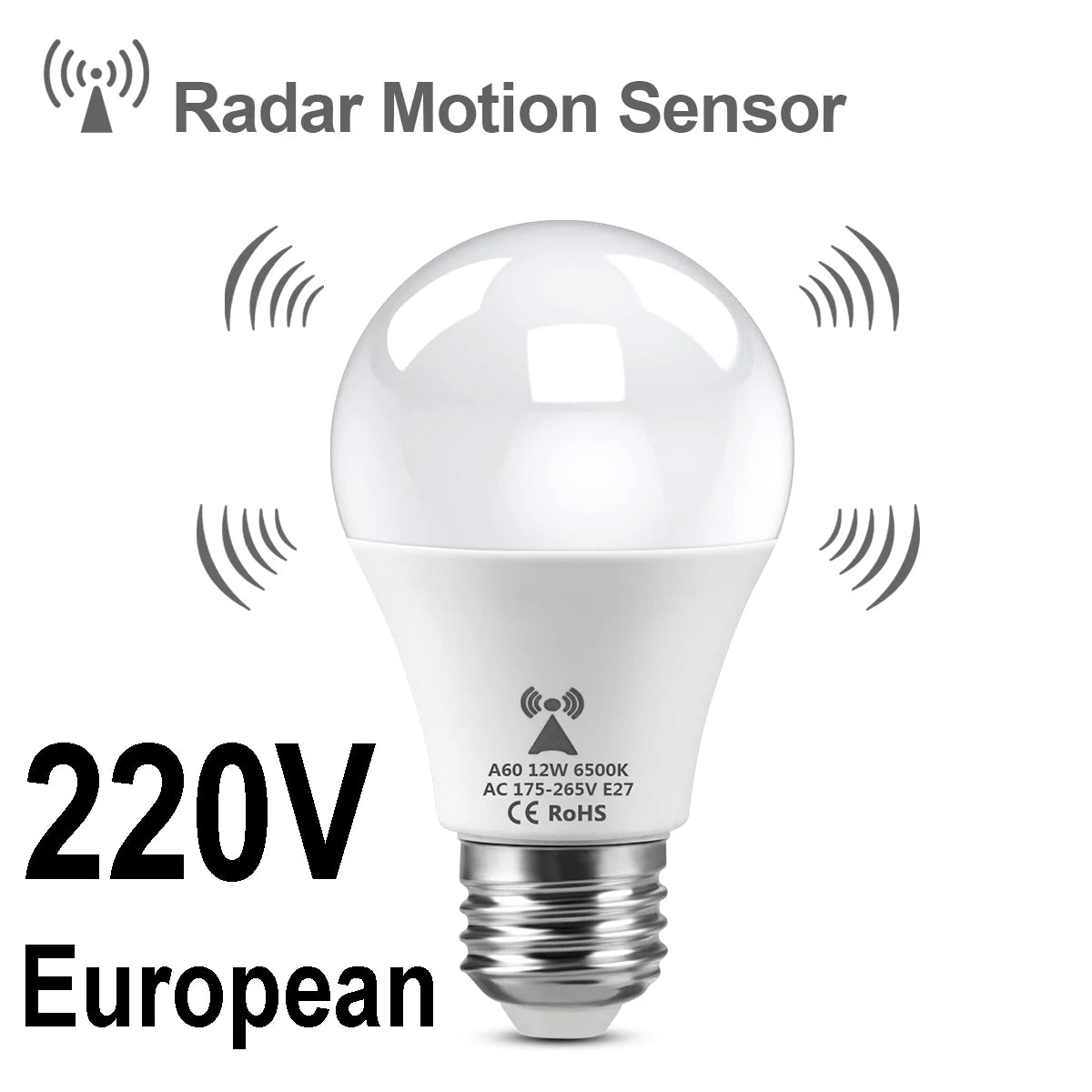 LED Night Light Radar Sensor Bulb E27 12W 220V 110V Night Lamp Luz Led for Bedroom Stairs Hallway Cozinha Lighting