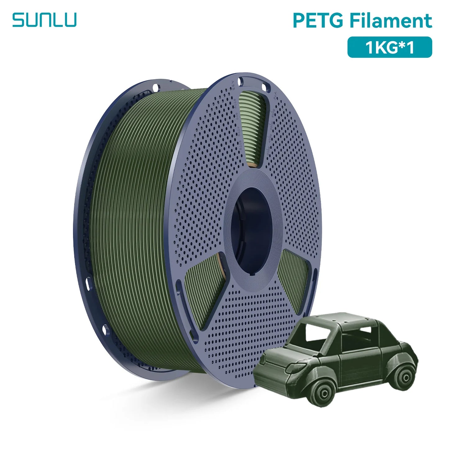 SUNLU PETG 3D Printer Filament 1.75mm High transparency White Color Tolerance+/-0.02mm for DIY gift printing fast shipping