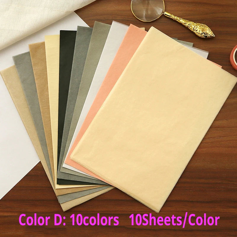 100 Sheets/bag 21X14cm Colorful Tissue A5 Wine Wrapping Papers DIY Folding Craft Paper Party Wedding Home Decor Packing 2030