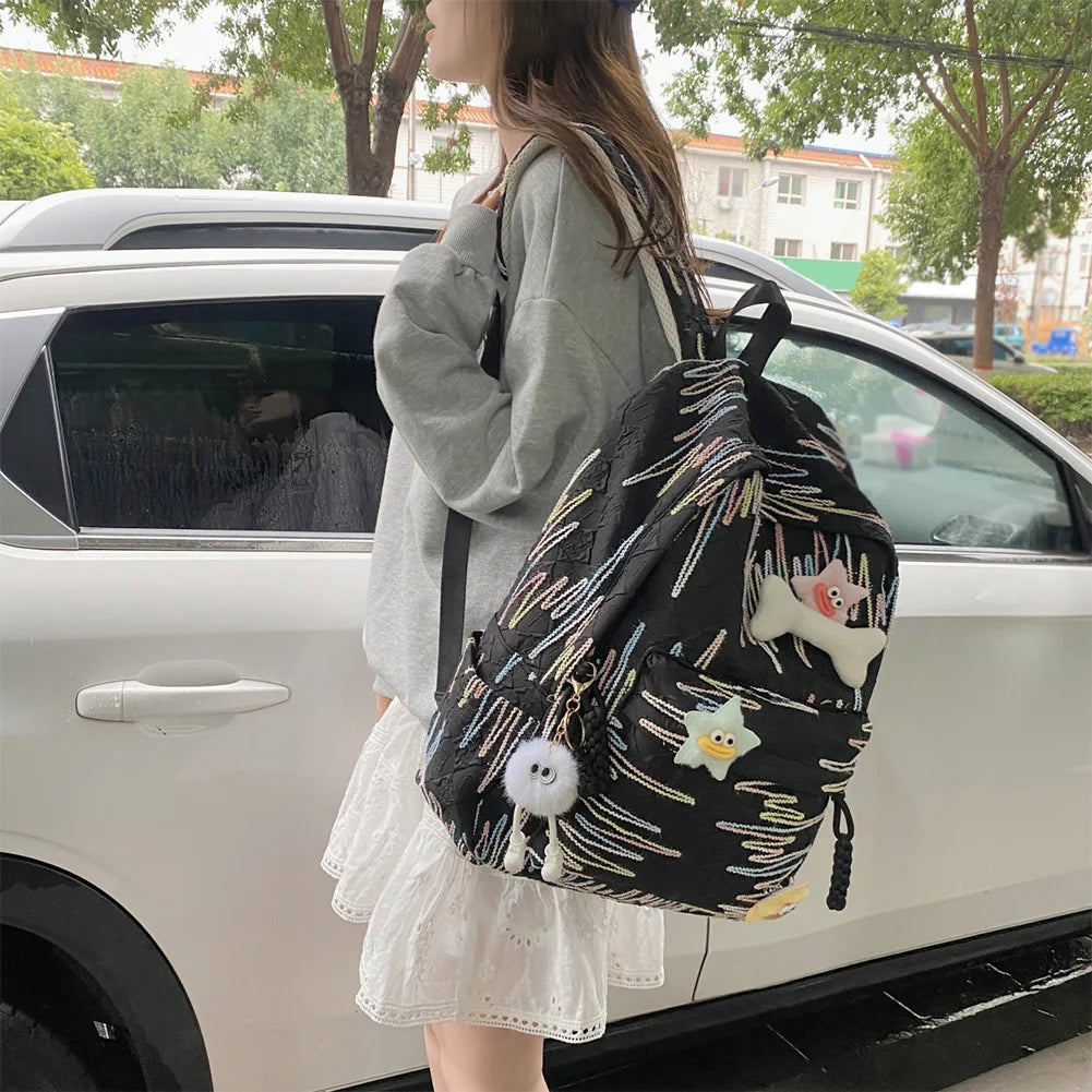 Classic Women Backpack Backpack Large Capacity School Bag with Zipper Laptop Backpack Travel Rucksack for Teen Girls Women