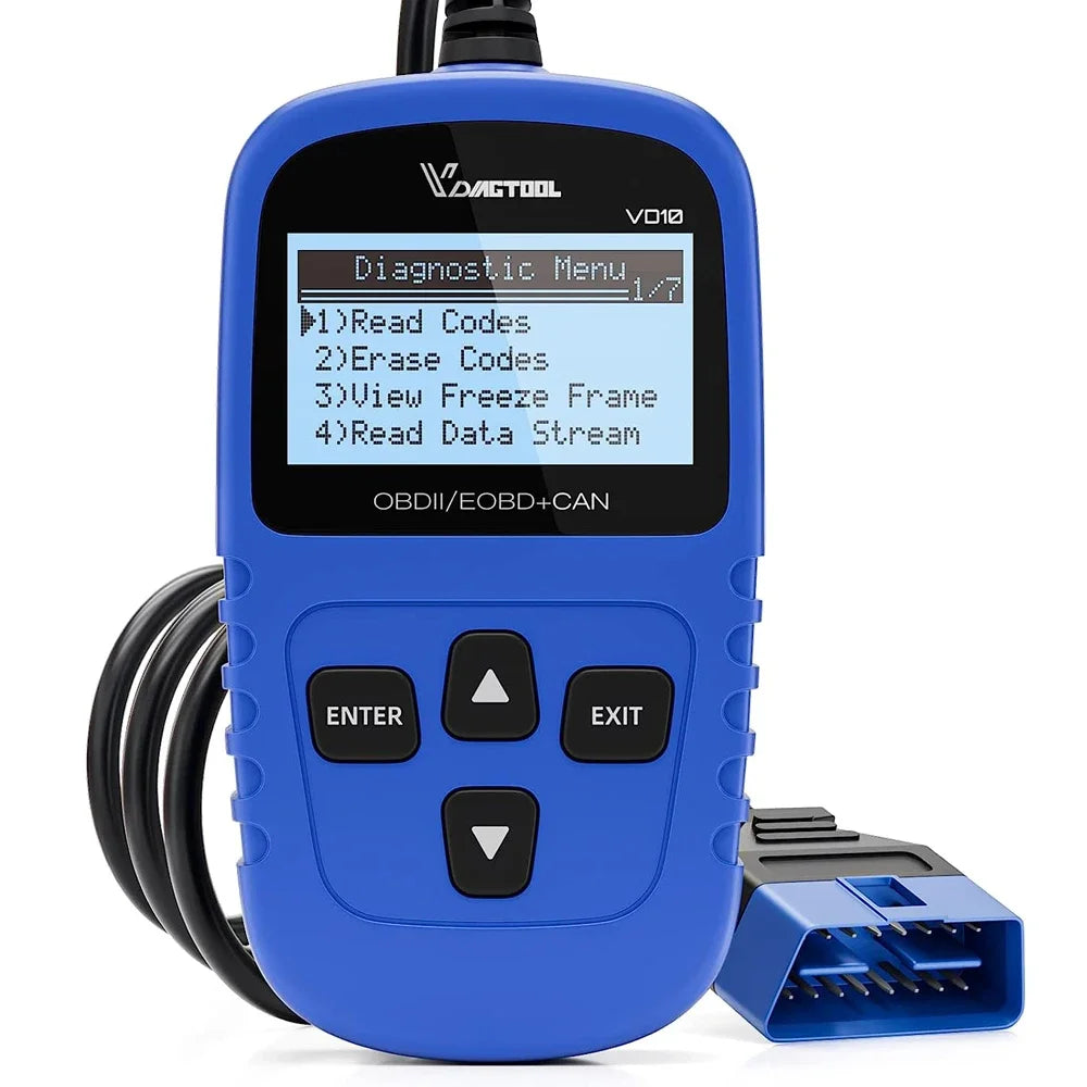 VDIAGTOOL VD10 OBD2 Scanner Car Diagnostic Tool OBD2 Code Reader Engine DTC Lookup Clear Error Full OBD2 Automotive scanner