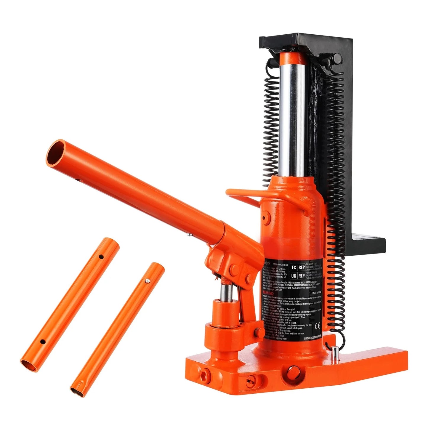 SucceBuy Hydraulic Toe Jack 2.5 Ton On Toe Toe Jack Lift 5 Ton On Top Lift Capacity Machine Jack 0.8-5.3 in