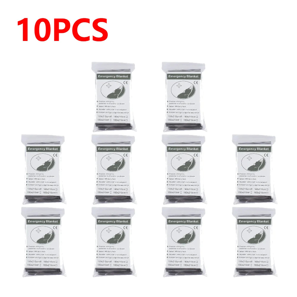 1-20pcs Emergency Mylar Thermal Blanket Foil Space Blanket Designed for NASA Body Warmer Outdoor First Aid Camping Hiking Travel