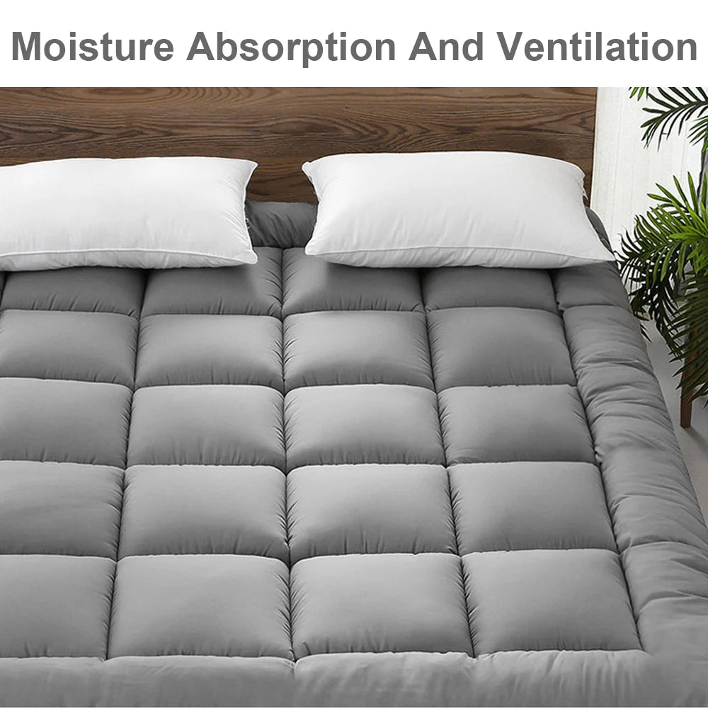 10CM Bedding Luxury Pillowtop Mattress Topper Mat Pad Protector 2024 – ALL SIZES