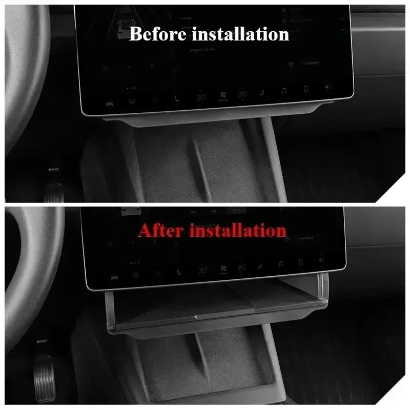 For Tesla Model Y LAUNCH/Juniper/3+ Highland Central Control Screen Storage Box Car Storage Box Automotive Accessories