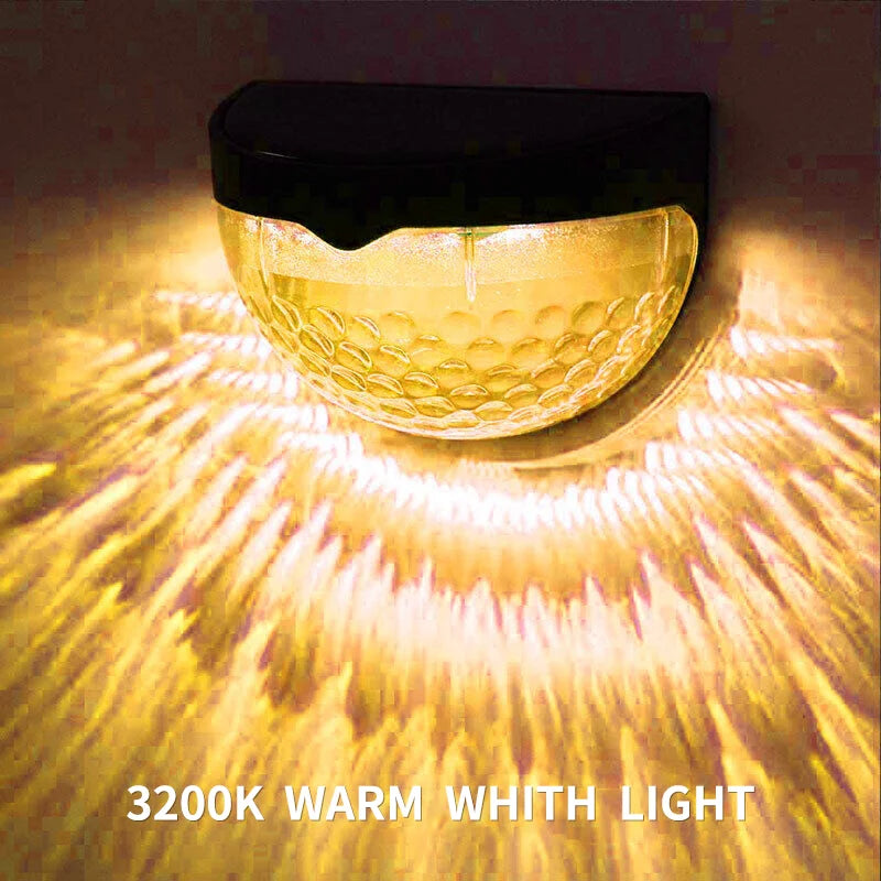 6-18pcs Solar Powered LED Wall Lights Door Fence Light Outdoor Garden Lamp Lights