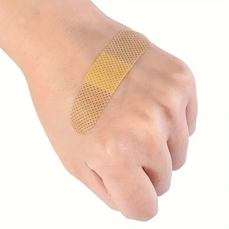 100pcspack Waterproof Wound Dressing Patches Tape First Aid Self-Adhesive Plaster Bandage Non-woven Fabrics Band Aid for Kids