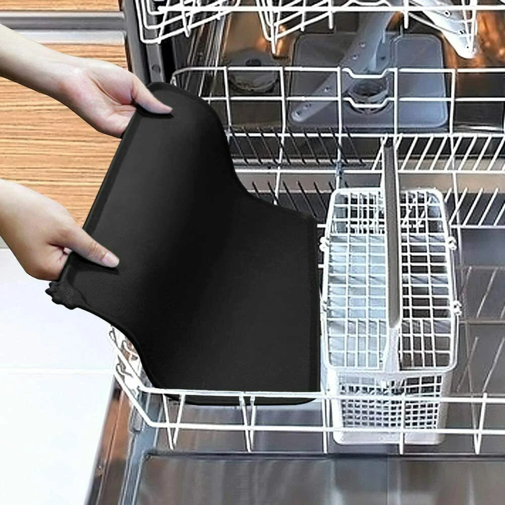 2PCS Silicone Pet Feeding Food Mat Waterproof Non-slip Dog Cat Bowl Placemat Pad NEW