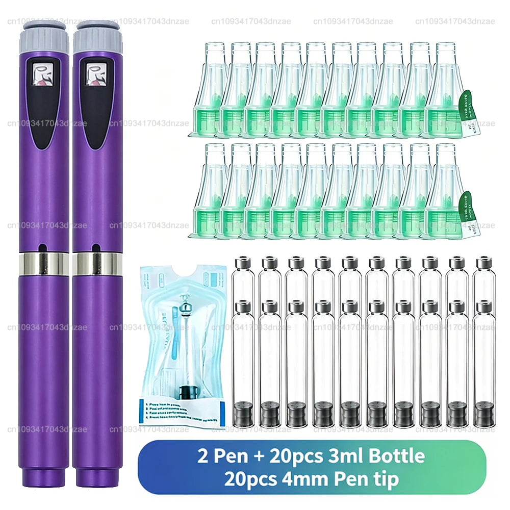 Aluminum Magic Pen Kit Cartridges 3ml Empty Cassette Bottle Individual Packaging Disposable 4mm Pen Tip for Lilly Insulin Pen