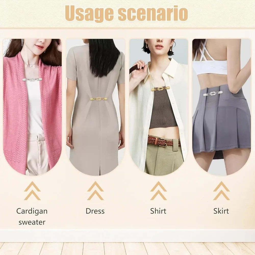 1pc Waist Cincher & Shirt Clip Retro Dress Cinch Clips for Shawl,Cardigan,Sweater,Clothes & Pant Tightener Clip