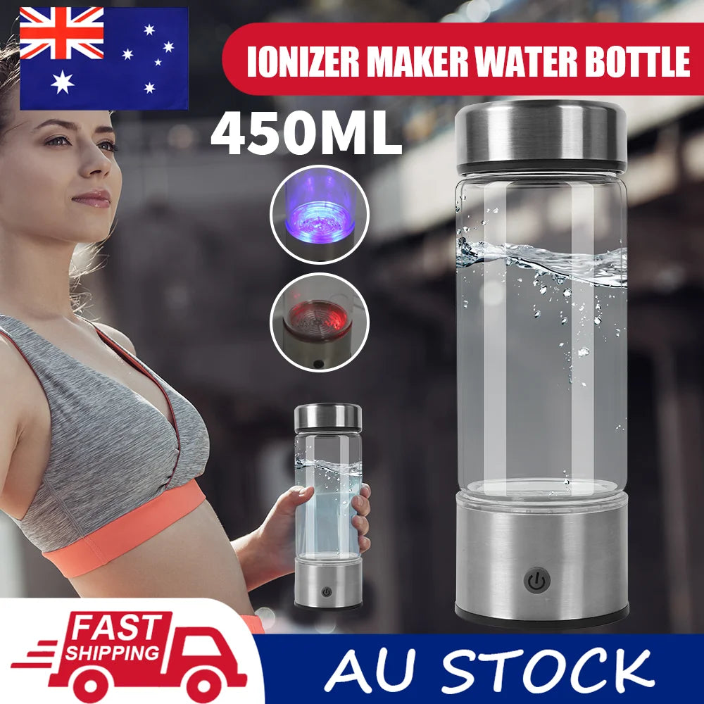 450mL Hydrogen Rich Generator Water Maker Cup Bottle Ionizer Maker Water Bottle