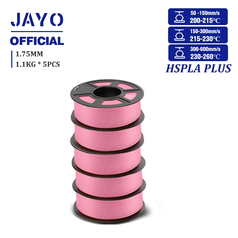 JAYOPLA Plus  Filament 600mm/s 1.75mm High Speed  PLA+ 3D Printer Filament High Flow 3D Printing Mateials Fit Most 3D Printers