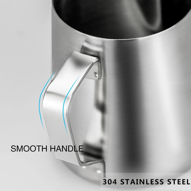 Milk Frother Jug Stainless Steel Container 100ML 350ML 600ML Frothing Pitcher Coffee Cups Latte Barista Espresso Maker Accessory