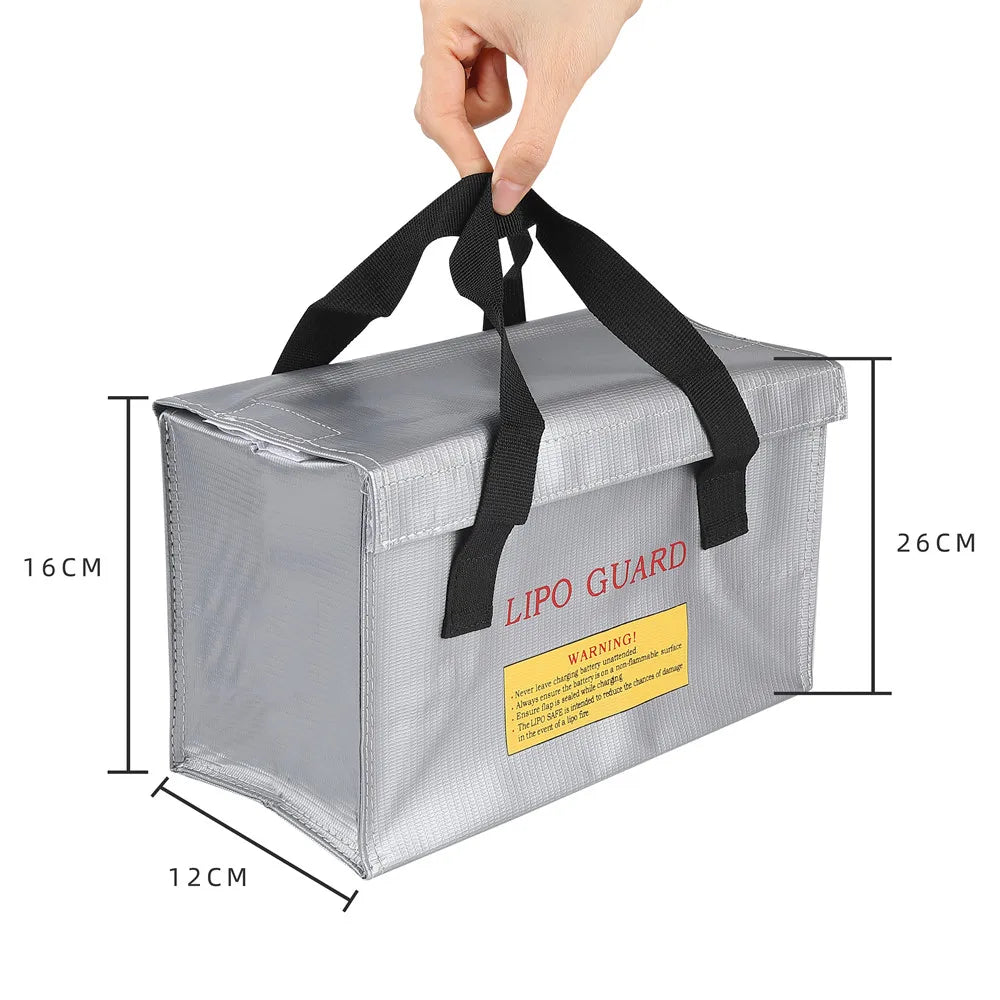 185x75x60mm Square RC LiPo Safe Bag Battery Safety Fireproof Explosionproof Guard Battery Protection Charging Sack For RC Toy