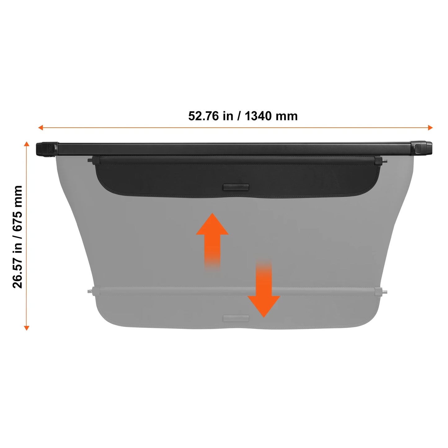 SucceBuy Retractable Cargo Cover Upgraded Waterproof Trunk Cover Security Shield Shade for Mazda CX-5 2017-2024 Rear Trunk Cover