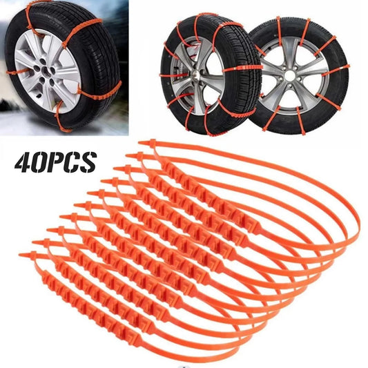 Universal Car Wheels Tire Snow Chains Anti Slip Nylon Car Snow Chains for Mud Road Safety Emergency Chain Adjustable Car Styling