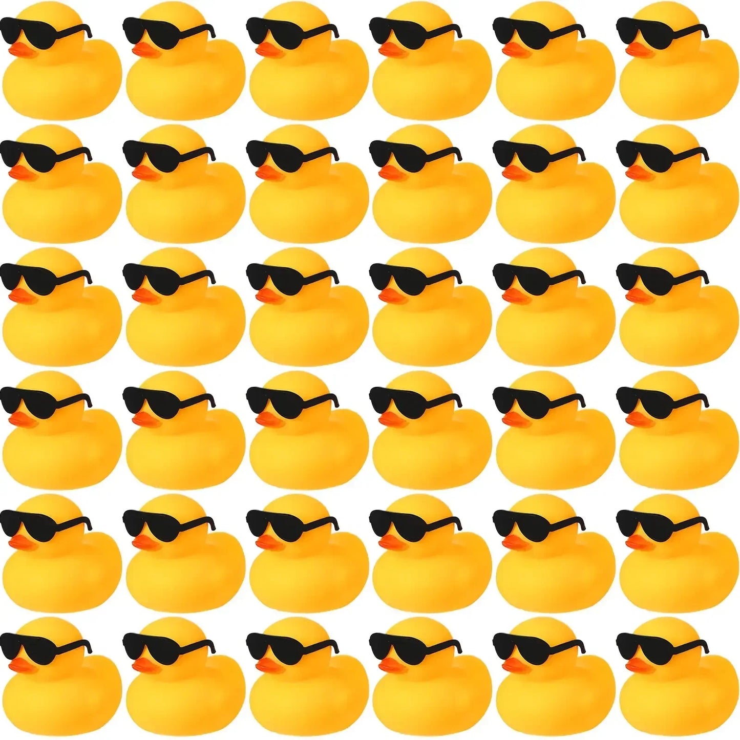 6/12/24pc Rubber Duck Toys Yellow Rubber Ducks Squeak & Float Ducky Pool Toy Cruise Holiday Decoration Birthday Party Favors