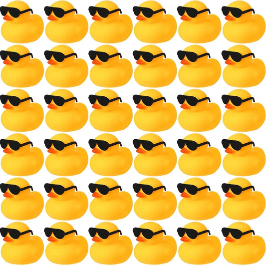 6/12/24pc Rubber Duck Toys Yellow Rubber Ducks Squeak & Float Ducky Pool Toy Cruise Holiday Decoration Birthday Party Favors