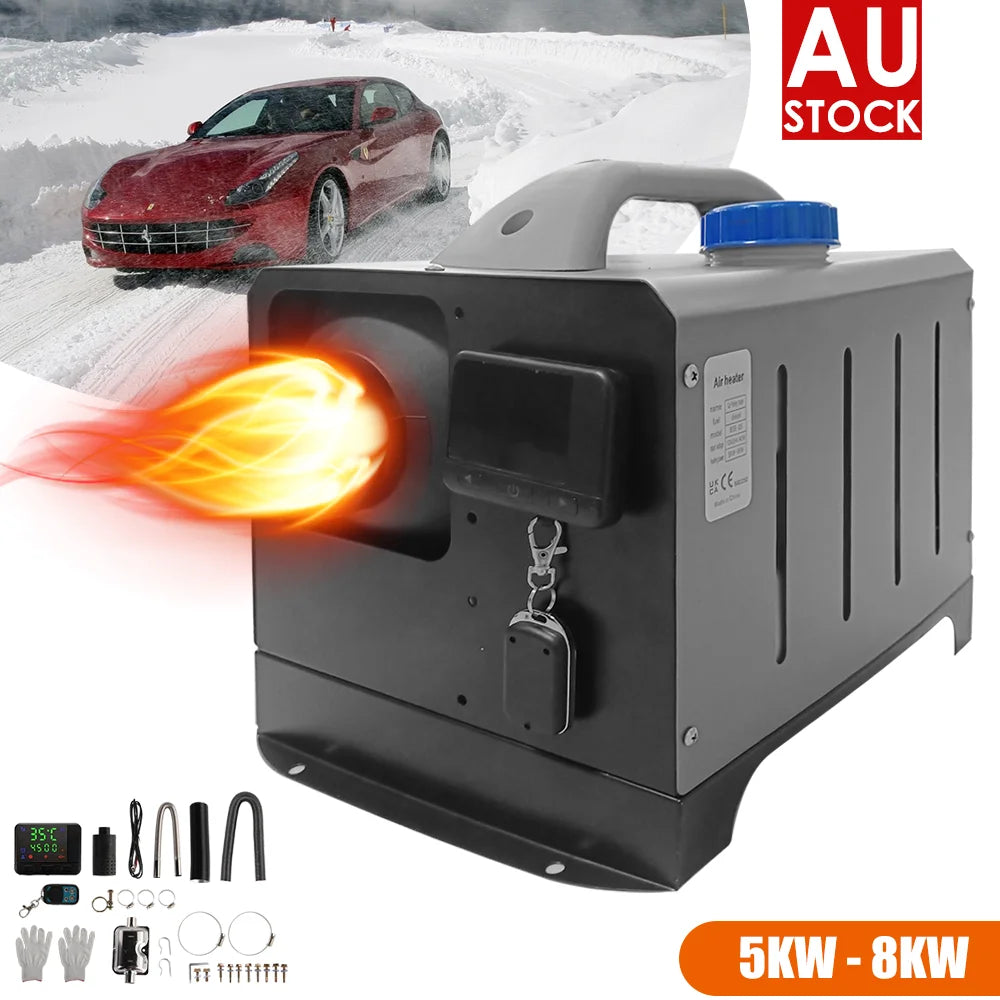 Diesel Air Heater All-in-one 12V/24V 5-8KW LCD Remote Control for Car RV Indoors