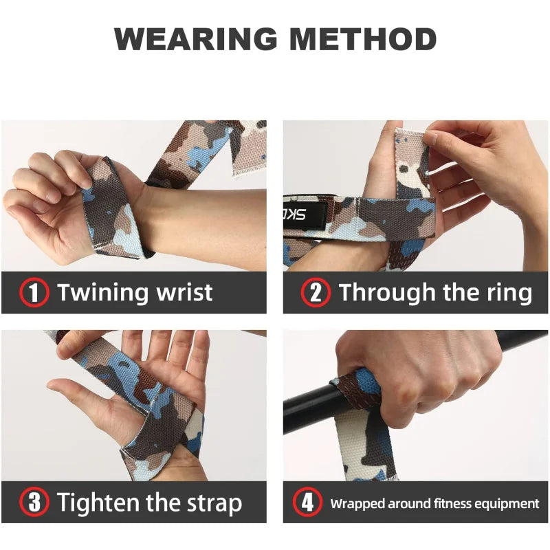 Weightlifting Wrist Straps Strength Training Booster Belt Adjustable Non-slip Gym Fitness Lifting Strap Wrist Support Grip Band
