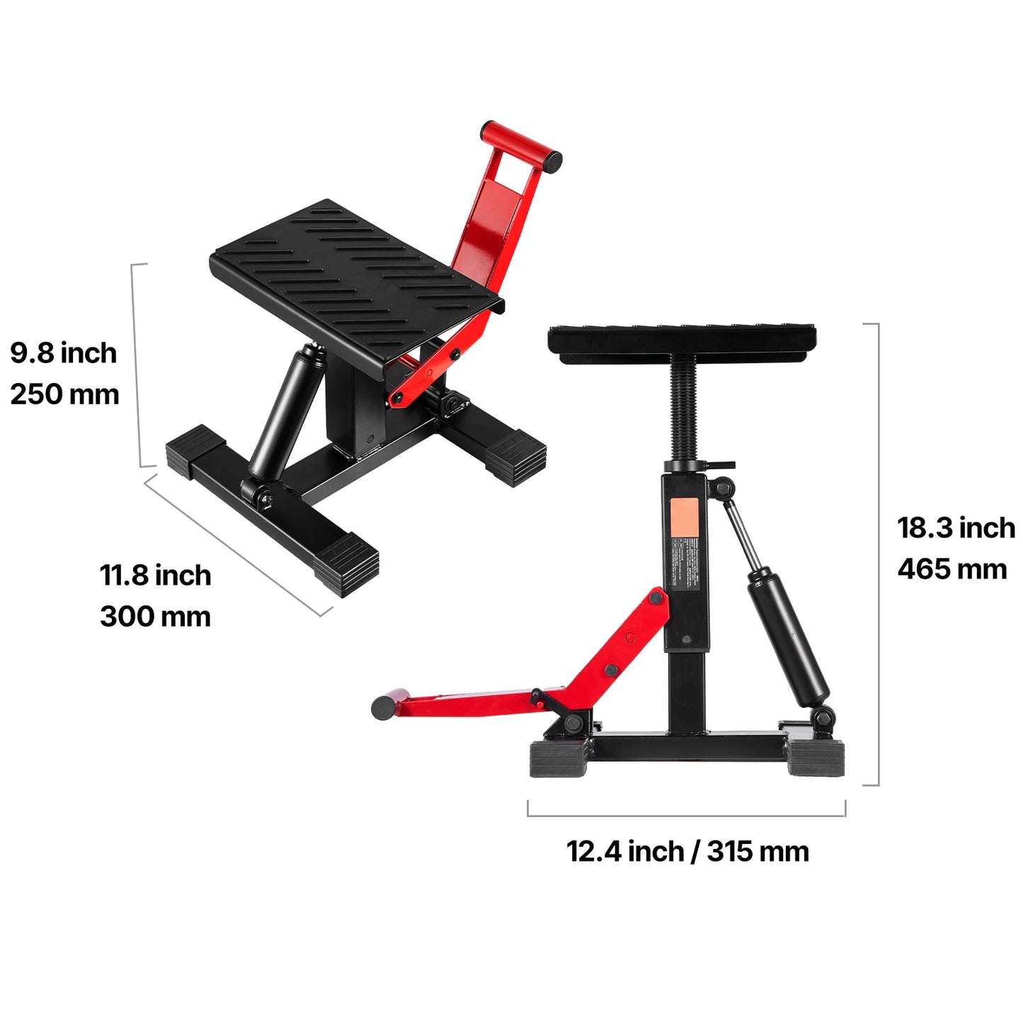 SucceBuy Dirt Bike Lift Stand, 1200lbs Motorcycle Jack Lift Stand and Hydraulic Lift Stand Adjustable Height for Dirtbike Repair