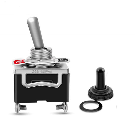 Heavy Duty Car Boat On Off 12V Toggle Flick Switches with Waterproof Cover Car Rocker On Off SPST Terminal Auto Toggle Switch