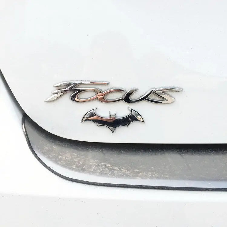 Motorcycle 3D Metal Bat Auto Halloween Decorations Sticker Metal Badge Emblem Tail Decal Motorcycle Car Accessories