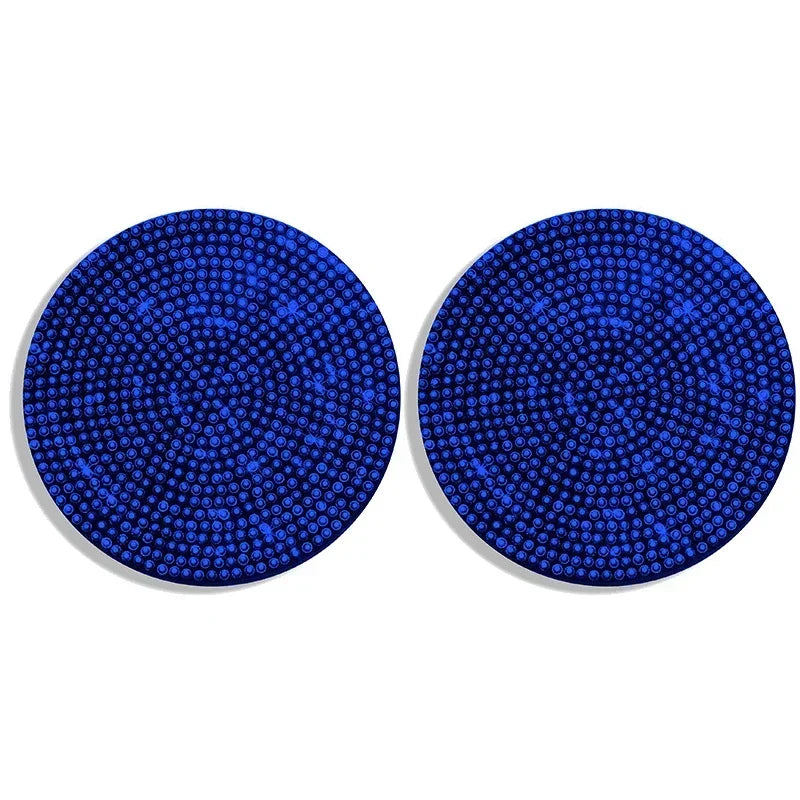 2pcs Bling Creative Auto Car Accessories For Woman Rhinestone Anti Slip Universal Cup Holder Diamond Car Coaster