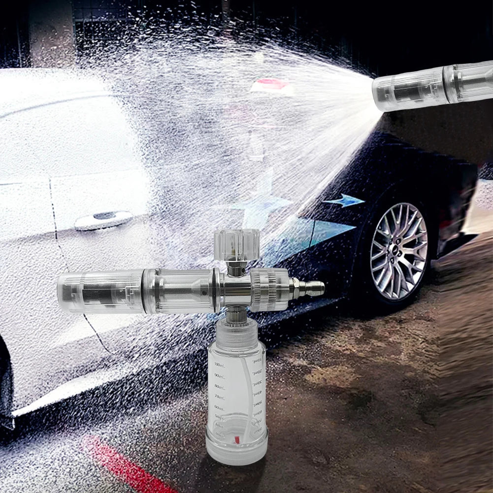 100ml Pressure Washer Gun Adjustable Car Wash Foam Sprayer with 5 Nozzle Tips Liquid Foam Sprayer for Cleaning Cars SUVs